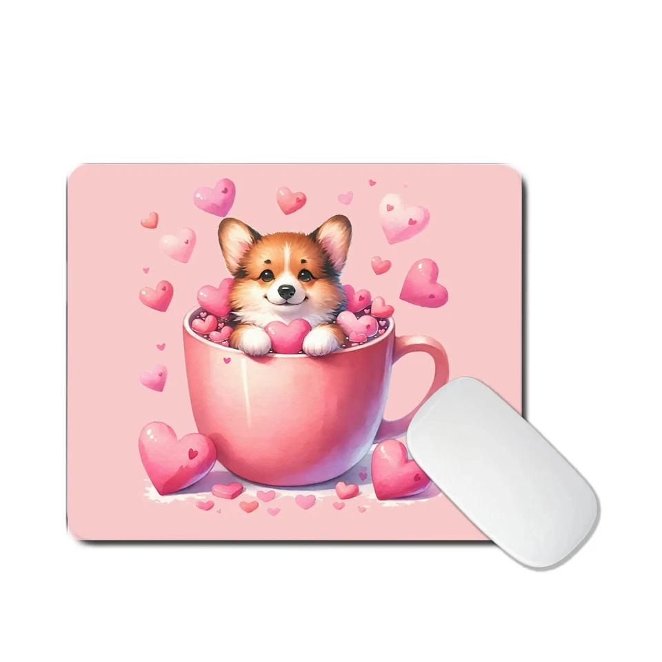 Pink Balloons Dog Mouse Pad for Home Office Gaming Working Desk Computer Desktop - Image 1 of 1