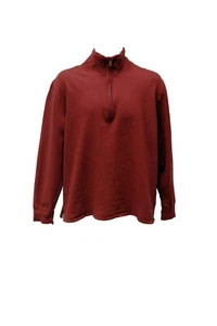 The North Face Men’s Wool Blend 1/4 Zip Pullover Sweater, Maroon, L Large EUC - Picture 1 of 7