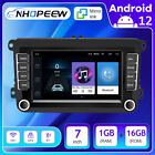 7" Autoradio Android 12 GPS Navi BT RDS Für VW GOLF Polo 5 6 Passat Touran Skoda