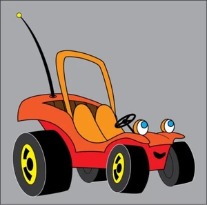 SPEED BUGGY SOLO POSTER 24 X 24 INCH 70's Cartoons - Picture 1 of 1