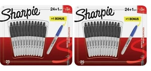48 SHARPIE Black Permanent Marker Pen Sharpies Bulk Texta Fine Point Set - Picture 1 of 1