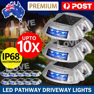 10x Solar Driveway Lights Deck Pathway Lights Solar Dock LED Light Safety Light - Picture 1 of 17
