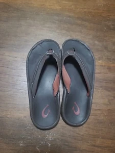 OluKai Brown Leather Beach Flip Flops Sandals Womens Size 7? - Picture 1 of 7