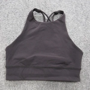 Lululemon Sports Bra Womens 8 High Neck Strappy Cross Back Yoga Athletic Gym - Picture 1 of 11