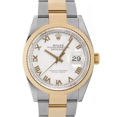 ROLEX Datejust 36 126233 White Roman Oyster Warranty 2018 - image 1 of 4