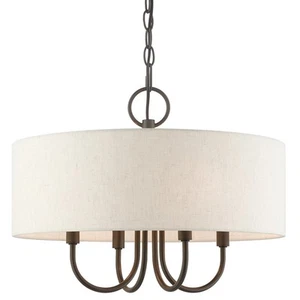 Livex Lighting 49804 Blossom 4 Light 18"W Drum Chandelier - Bronze - Picture 1 of 12