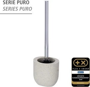 WENKO WC-Garnitur Puro Natur WC-Bürstenhalter Polyresin Beige 11.2x37x9 cm 20477 - Bild 1 von 7
