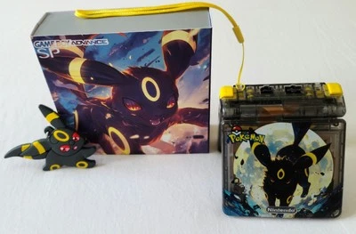 Nintendo Game Boy Advance SP X Umbreon Pokemon Boxed Backlit M2 IPS Screen GBA - Image 1 of 4