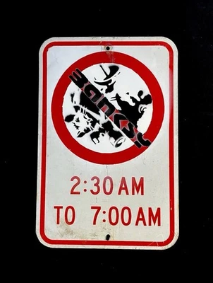 Banksy “Radar & Camera Rat” NO PARKING 2:30am-7:00am-Street Sign-New York-2005 - Image 1 of 4