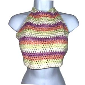 Nordstrom BP Crochet Halter Top Size XL Festival Whimsy Cottage Beach Indie - Picture 1 of 6