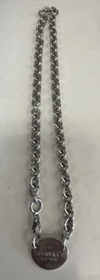 Tiffany & Co. Collar gargantilla Please Return To Tiffany de plata 925 con etiqueta ovalada 64,8 g Foto 1 de 4