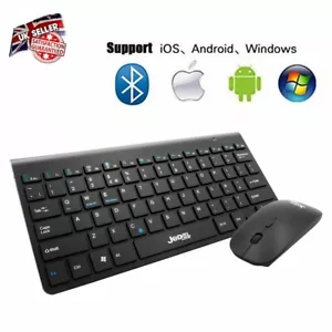 JEDEL Slim Bluetooth Wireless Keyboard And Mouse Set For PC Laptop Tablet iMac - Picture 1 of 7