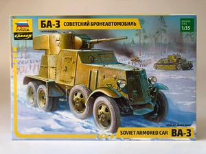 Zvezda 3546 | Soviet Armored Car BA-3 | Kit di montaggio 1:35 | IMBALLO ORIGINALE | Militare - Foto 1 di 3