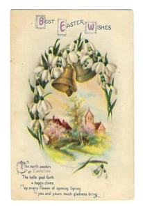 Campanas de postal de Pascua 1918 Singed Clapsaddle Wolf #28 - Imagen 1 de 2