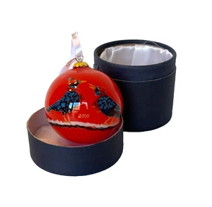 Ornamento in vetro dipinto al rovescio quattro uccellini che chiamano 12 giorni di Natale Dillard's - Foto 1 di 13