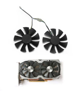 Pair Fans Cooling Fan Replace For ZOTAC AMP 1060 6 GB ZT-P10600B-10 GA91S2H - Bild 1 von 4