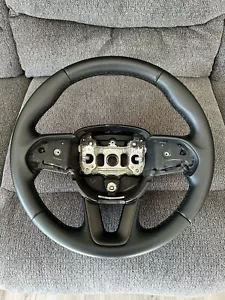 2015-2023 Dodge Charger Steering Wheel Black Leather NON Heated OEM 6AD80DX9AA - Picture 1 of 2