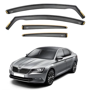 ISPEED Wind Deflectors for Skoda Superb MK3 2015-2023 5-Door Hatchback 4pc Set - Picture 1 of 10