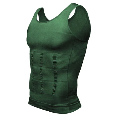 Camisa de compresión para hombres sin mangas modelador corporal capa base adelgazante camiseta sin mangas chaleco Foto 1 de 4