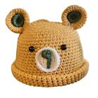 Crochet Bear Ears Knit Hat Wool Hat Cap for Spring Fall Winter Daily Wear