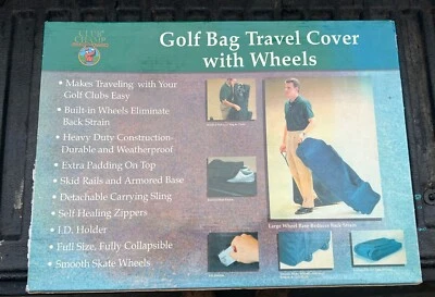 NUEVA cubierta de viaje Club Champ Deluxe con ruedas para bolsa/palos de golf - negra Foto 1 de 2