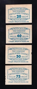 F.C. AUSTRIA , 20 - 40 - 50 - 75 HELLER 1920 , S/C- ( AUNC ) . - Picture 1 of 2