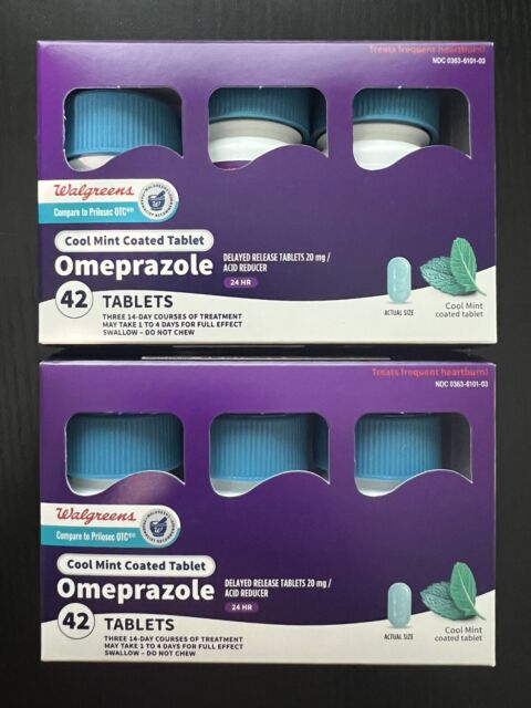 Walgreens Omeprazole Delayed Release Tablets 20 mg, Acid Reducer 42 ct