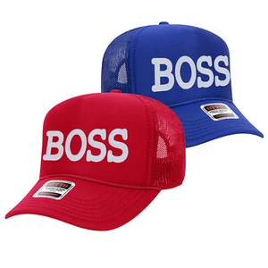 BOSS - Cappello da camionista in schiuma ricamata, berretto a 5 pannelli, 32-467 - Foto 1 di 5