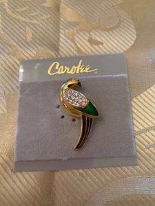 NWT Carolee 1.5” Brooch Pin Parrot Gold Tone M223 - Picture 1 of 5