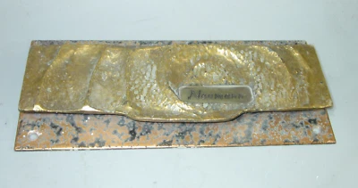 Briefschlitz Briefeinwurfklappe für Briefkasten massiv Messing + Basisplatte - Bild 1 von 4