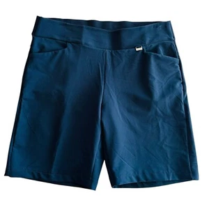 Greg Norman Women's Size L 9 in Inseam Moisture Management Navy Shorts NEW - Picture 1 of 5