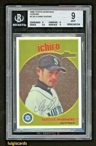 2008 Topps Heritage Chrome #C30 Ichiro Suzuki 1546/1959 BGS 9 Mint Mariners - Picture 1 of 2