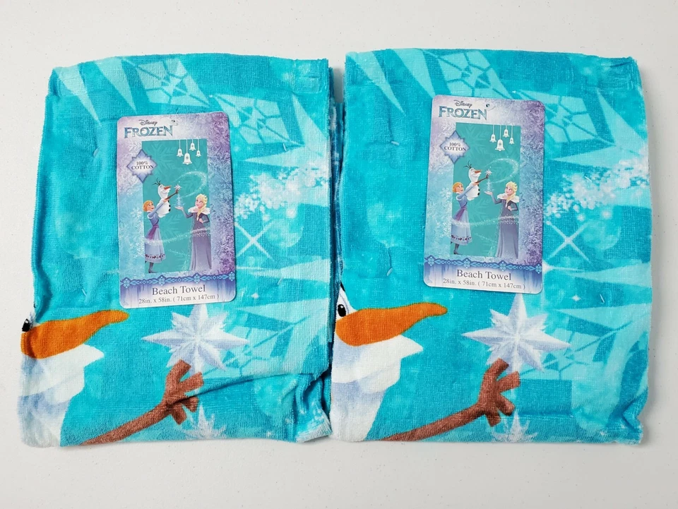 (2) Toallas de playa Disney Frozen 28"x58" Olaf Elsa & Anna (NUEVO) ¡ENVÍO RÁPIDO! Foto 1 de 1