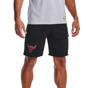 Under Armour Mens Shorts Project Rock Terry Black Gym Sports Training 1361753