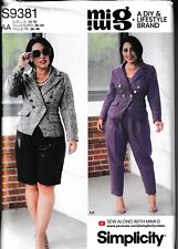 Lined D/B Jacket Pants & Shorts Suit Size 10-18 Mimi G Sewing Pattern