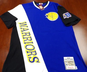 MITCHELL & NESS NBA GOLDEN STATE WARRIORS WARM UP AUTHENTIC JERSEY SIZE 48 XL - Picture 1 of 7