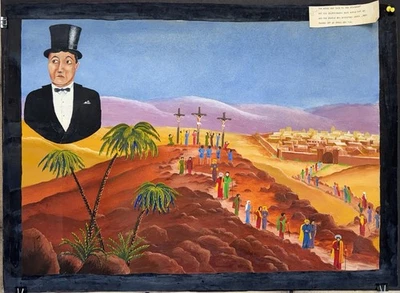 Arte primitivo/religioso/poclar sobre papel hombre moral de Granville Peter Cumby Foto 1 de 4