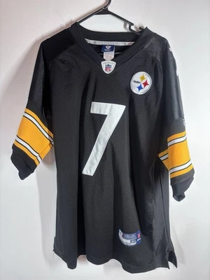 Camiseta deportiva negra para hombre Reebok auténtica Ben Roethlisberger Pittsburgh Steelers XL 50 Foto 1 de 4