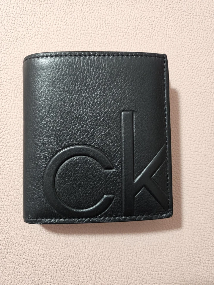 Geldbörse CK Calvin Klein Wallet Portemonnaie  Leder neu schwarz - Bild 1 von 4