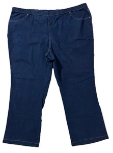 JMS Just My Size pantaloni denim jeans blu vita elastica pull on donna 4X Petite - Foto 1 di 15