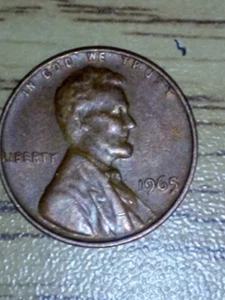 1965 Lincoln Penny No Mint Mark. RARE Error "L" & "WE TRUST" on rim - Picture 1 of 2