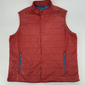 Peter Millar Vest Mens XL *FLAWS* Coral Quilted Puffer Lightweight Button Up - Picture 1 of 17