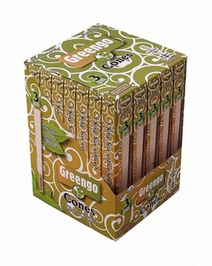 4 Boxen (140 Packungen) Greengo King Size Cones, integrierter Tip + Füllhilfe - Picture 1 of 4