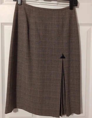 Маленькая изысканная юбка размер 2 эластичная опрятная офисная винтажная 90-х в клетку - Изображение 1 из 4