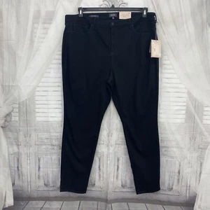 NYDJ Size Plus 22W Ami Black Rinse Skinny Leg Jeans 30" inseam High Rise NWT B45 - Picture 1 of 11