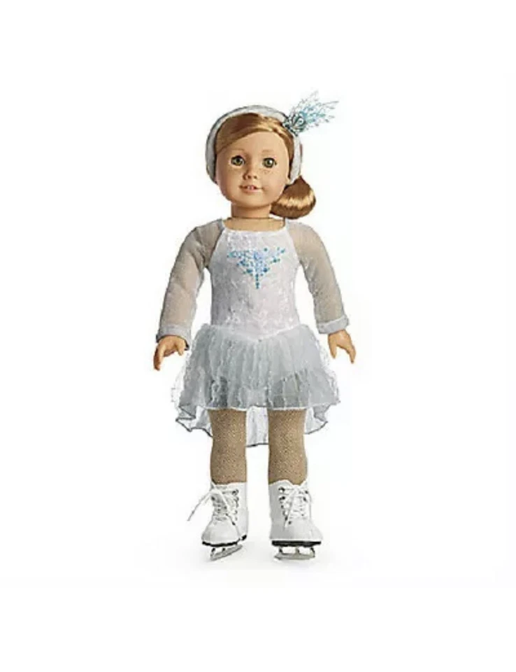 American Girl Doll 2008 Mia's Silver Skate Dress Set