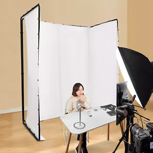 Soporte de telón de fondo de fotografía + kit de tela blanca para decoración de fondo de estudio fotográfico - Imagen 1 de 22