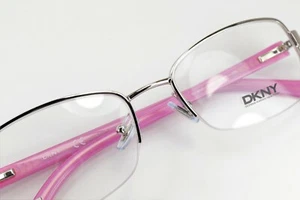 DKNY DY5645 1220 Silver Purple 51-17-135 Half Rim Frames Flex Hinges R180 - Picture 1 of 11