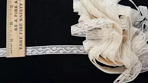 Vintage/Antique, Ecru, Fine Cotton Insertion Lace, 7 Yards - Picture 1 of 3