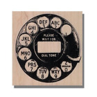 Wood Rubber Stamp, Vintage Phone Dial, Retro, Telephone Call, Talk, Phone, Media